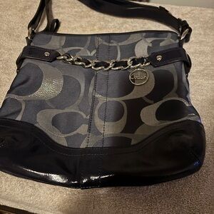 Coach Black and Gray Shoulder Bag